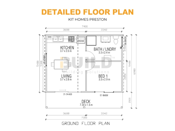 iBuild Kit Homes Preston DETAILED FLOOR PLAN