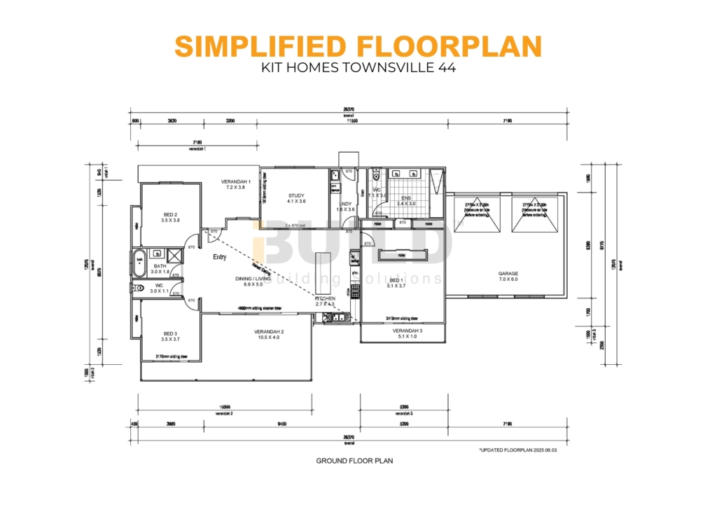 iBuild Kit Homes Townsville 44 SIMPLIFIED FLOORPLAN
