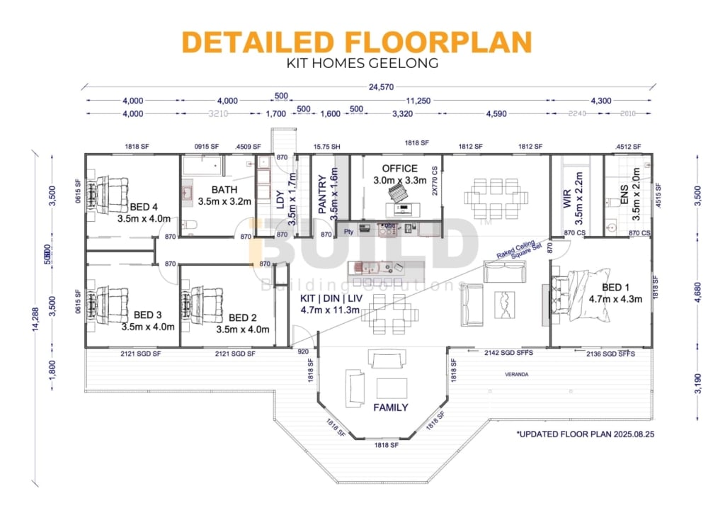 iBuild Kit Homes Geelong DETAILED FLOORPLAN