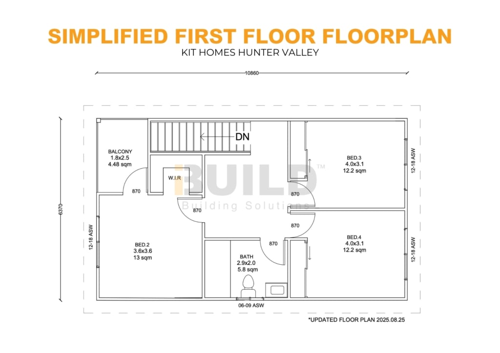 iBuild Kit Homes Hunter Valley Simplified First Floorplans
