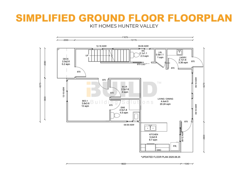 iBuild Kit Homes Hunter Valley Simplified Ground Floorplans