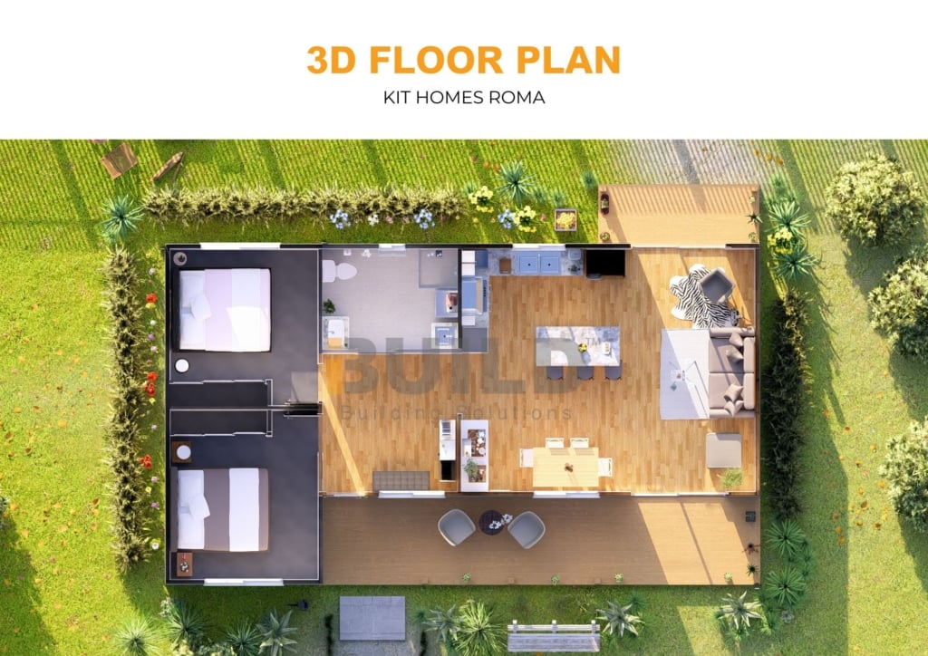 iBuild Kit Homes Roma 3D FLOOR PLAN