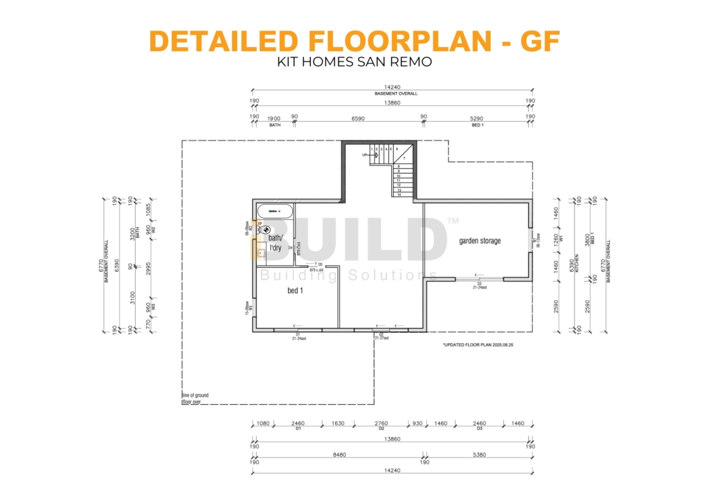 iBuild Kit Homes SAN REMO DETAILED GF FLOORPLAN