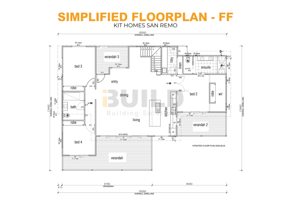 iBuild Kit Homes SAN REMO SIMPLIFIED FF FLOORPLAN