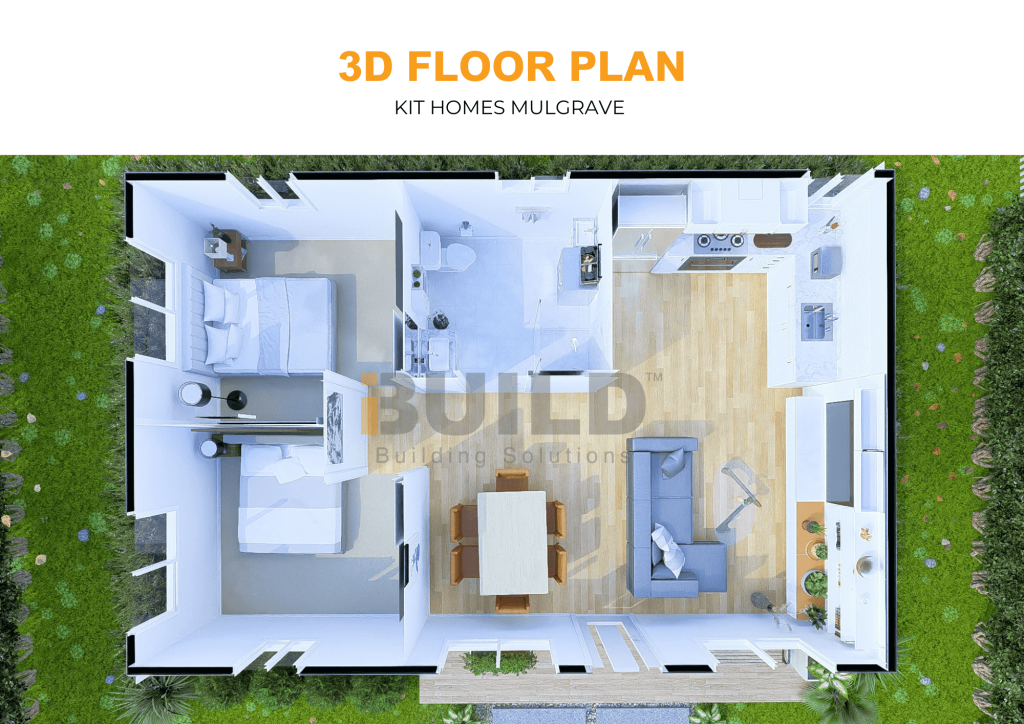 iBuild Kit Homes Mulgrave 3D FLOOR PLAN