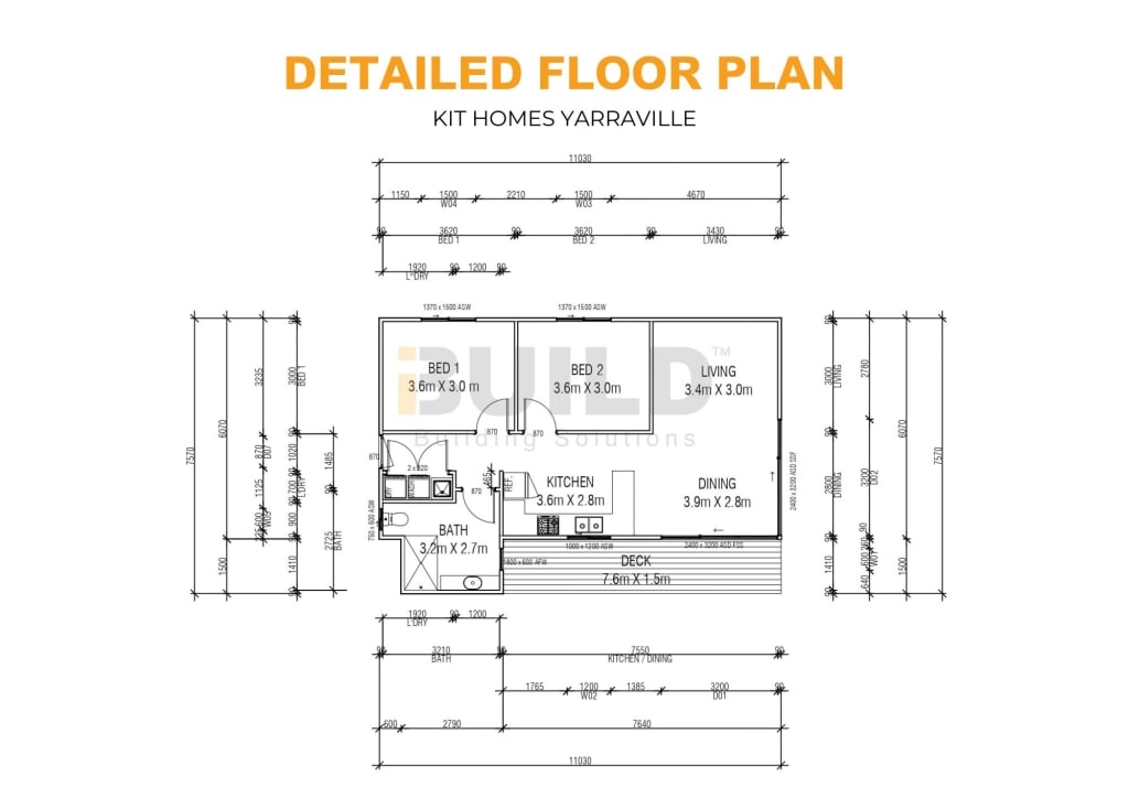 iBuild Kit Homes Yarraville DETAILED FLOOR PLAN