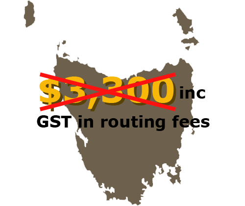 ibuild gst routing fees