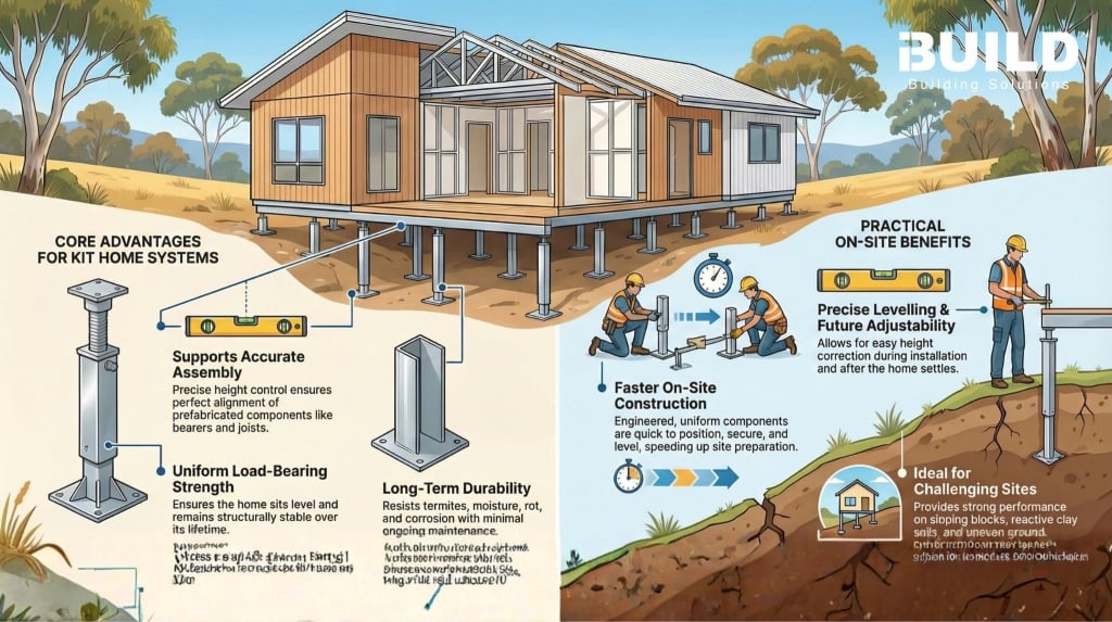 iBuild Metal House Stumps for Kit Homes Why They’re Essential for Modern Builds