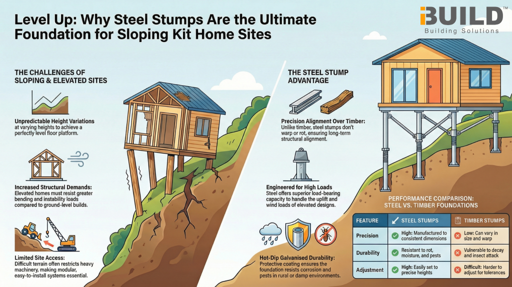 Adjustable Steel Stumps How They Solve Foundation Movement on Sloping and Reactive Soil Sites
