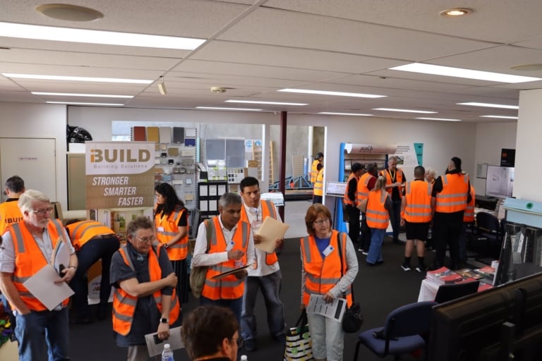Guests at the Approvals station in the iBuild display room