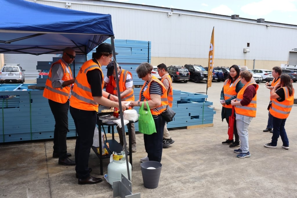 Bunnings Trade sausage sizzle at the iBuild Factory Open Day