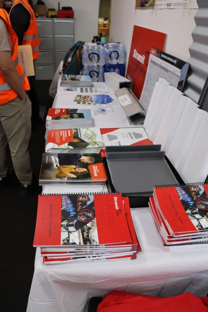 Stramit brochures on display at the iBuild Factory Open Day